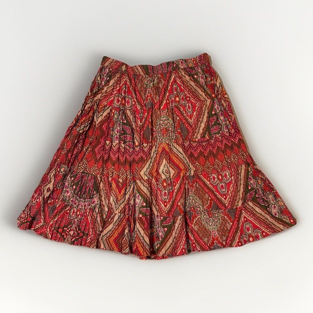 Phool Circle Maxi Skirt Boho Gypsy Festival Colorful Lined 100% Cotton Size S